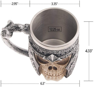 Viking Stainless Steel Skull Coffee Mug