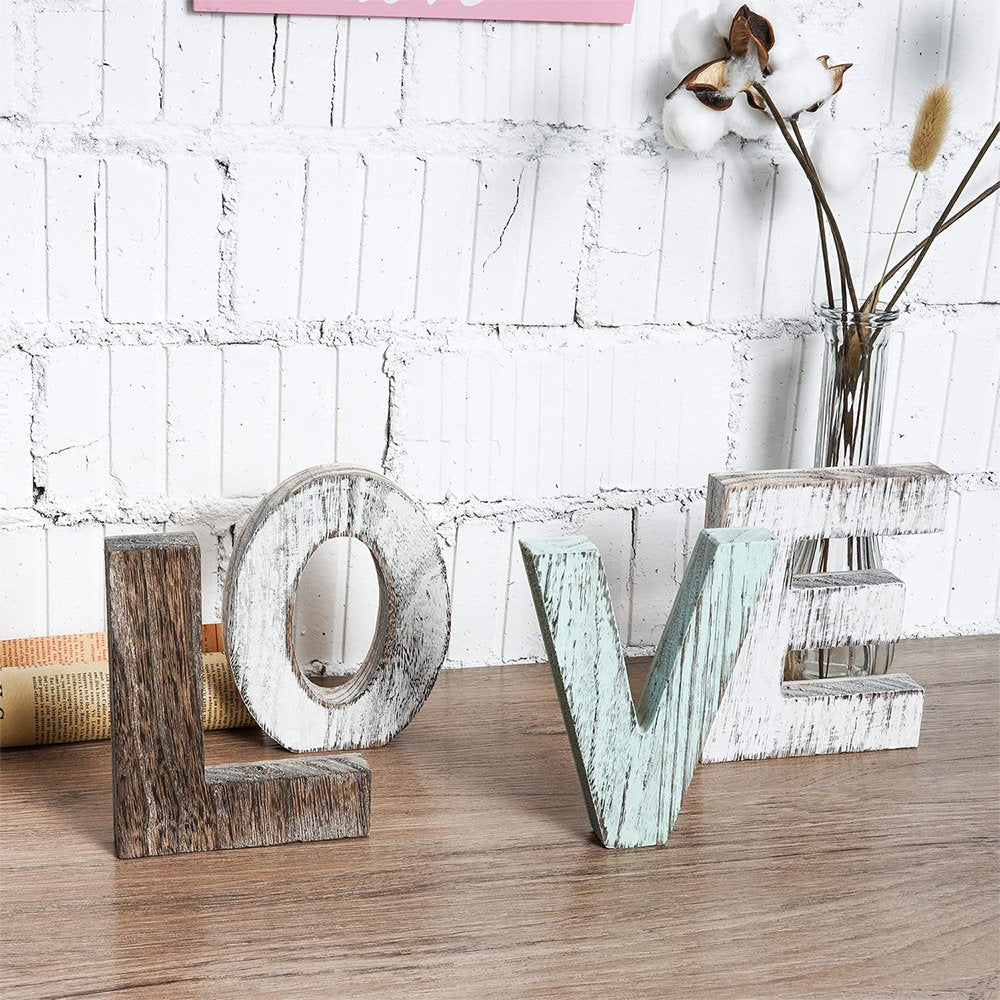 Wood Love Signs for Home Table Bedroom Floating Shelves Decor Wall Hangings timeyard