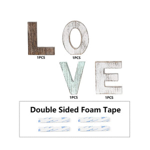 Wood Love Signs for Home Table Bedroom Floating Shelves Decor Wall Hangings the package comes with