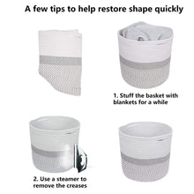 Load image into Gallery viewer, Cotton Rope Plant Basket Storage Basket For Bedroom