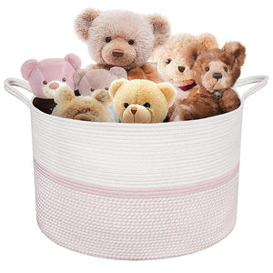 Woven basket clearance for blanket storage