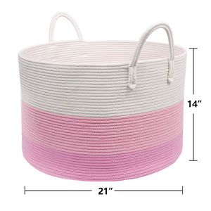 Timeyard XXXL Pin Storage Boxes Woven Rope Basket for Plush Stuffed Animals Baby Nursery Large standard size