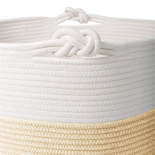 Load image into Gallery viewer, Yellow Woven Nursery Bins Baskets with handle for Blanket Throw Pillows Magazine Storage