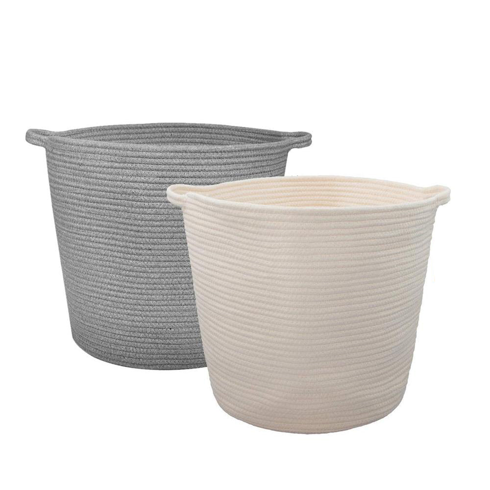 2 Pcs Baby Laundry Baskets with Handle Home Decor