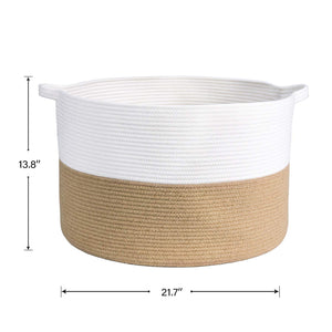 XXXLarge Cotton Rope Basket Woven Baby Laundry Basket