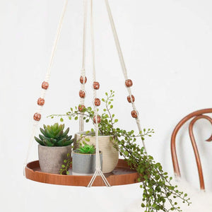 Boho Decorative Flower Pot Holder Macrame Plant Shelf with One Hook